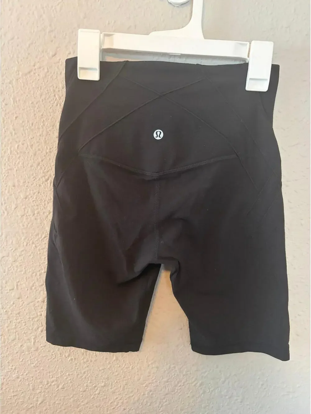 Lululemon Nulu Fold High-Rise Yoga Short 8in Black size 4. EUC. $68 retail.